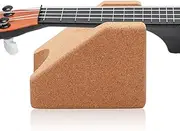 Guitar Neck Rest, Two Heights Corkwood Guitar Neck Holder Cradle Support Stand Pillow, Luthier Tools Accessories for String Instrument, Ukulele, Violin, Banjo, Mandolin