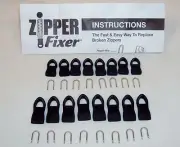 Zipper Fixer ~ 16 Replacement Tabs (8 Sm & 8 Lg) For Backpacks, Jackets, Purses