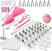 JYDirect 83 Pieces Cake Decorating Kits in a Box, Stainless Steel Icing Piping Nozzle Tip Set with 44 Icing Tips, Baking Frosting Tools Set for Cupcakes Cookies or Whipped Cream Clay for Making DIY at Home