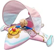 Kids Airplane Pool Float - Airplane Raft Pool Toys with Sunshade,Ergonomic Comfortable Swimming Ring Lounger for Family Enjoying Relaxation Fun in Water