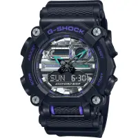 在飛比找momo購物網優惠-【CASIO 卡西歐】G-SHOCK 工業風金屬光雙顯計時手