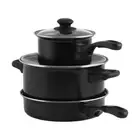 3 Piece Non-stick Carbon steel Cookware Fry Pan Cooking Set Fry pan Saucepan Pot