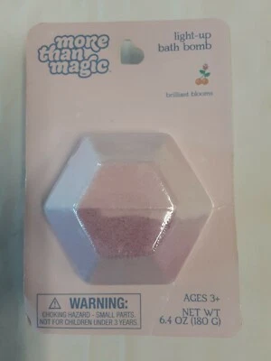 More Than Magic Gem Shape Light-Up Bath Bomb W/Surprise "Brilliant Blooms" BNIP!