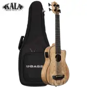 Kala U-BASS Spalted Maple Cutaway Acoustic Electric Bass Ukulele With Bag
