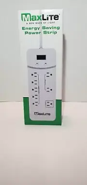 MaxLite Energy Saving Power Strip Surge Protector 8 Outlets- Brand New Sealed