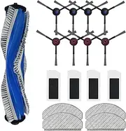 [HMHAMA] Accessories for ECOVACS DEEBOT N20 PRO/Family Robot Vacuum and Mop, 1 Main Brush 8 Side Brush 2 Filter 3 Mop Pad