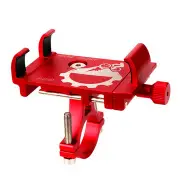XD-BL13 Aluminum Alloy Universal Phone Holder 3"-6.8" Adjustable Phone Clip Stand Shockproof Portable Phone Bracket For Cycling Bicycle E-Bike Motorcycle RED COLOR