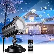 Snowfall Christmas Light Projector, Holiday Night Light Projector, Rotating Snow Falling Projector Lamp for Halloween Xmas New Year Gift Wedding Garden Landscape Decorative