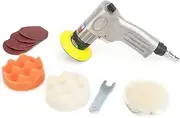 Labymos Mini Car Pneumatic Grinding Machine A Sander Polishing Machine 3'' Variable Speed A Powered Polisher Aic Grey Sandpaper Machine Car Waxing/Scratch Removing
