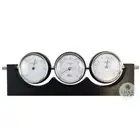 29cm Black Weather Station With Thermometer Barometer & Hygrometer By FISCHER