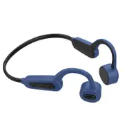 Upgraded IPX8 Waterproof Underwater Headphones Bone Conduction Headphones Wireless Bluetooth Headphones Swimming Ear Hanging Open Ear - Meteor Blue