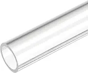uxcell Acrylic Pipe Clear Rigid Round Plastic Tube 17mm ID 21mm OD 10" for Lamps and Lanterns, Water Cooling System