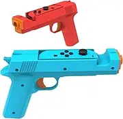 LOOVIU Shooting Game Gun Controller for Switch/Switch OLED Joy-Con (Blue + Red)