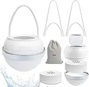 8 Stages Bath Ball Filter Bath Bathtub Filter Bath for Tub Faucet Water with Portable Travel Bag Sensitive Hair Skin Replaceable Hard Water Chlorine Purifier (1XExtra Cartridge)