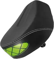 ifundom Electric Bicycle Seat Comfy Soft Cushioned Bikes Rear Motorbike Gel Seat Cushion Foam Padded Comfortable Saddle Seats Replacement White Accessory Pu Leather Black