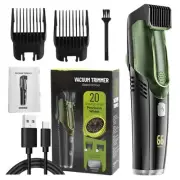 Vacuum Beard Trimmer for Men, Mustache Trimmer with 20 Length
