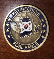 Key Resolve Foal Eagle US Navy Challenge Coin US/ROK Korea Military Gift Rare