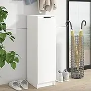 Shoe Cabinet White 30x35x100 cm Engineered Wood, Ample Storage with Doors and Shelves, Home Entryway Shoe Organizer, Moisture Resistant, Sturdy Top for Décor