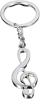 [Asia Sell] Treble Clef Musical Note Key Chain Key Ring Silver Colour Plated Keychain Music Symbol Keyring Keyring Pendant Tag Charm