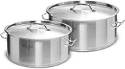 SOGA Stock Pot 14L 32L Top Grade Thick Stainless Steel Stockpot 18/10