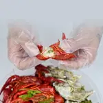 一次性手套餐飲透明手膜食品級加厚PE薄膜塑料廚房吃龍蝦商用手套