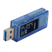USB 3.0 Color LCD Voltmeter Ammeter Current Meter Multimeter Charger Tool .