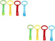 CIMAXIC 2sets Crib Pull Ring Baby Play Ring for Toddlers Learning Standing Pull Ring Hand Pull Ring Safe Material 4pcs*2