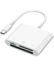 SD Card Reader USB C for iPhone 15/Android Phone/iPad/Mac/Laptop, Three Card ...