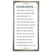 Remember When You Go Scroll - Canvas Wall Scroll Art Poster - 16" x 32"