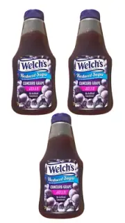 Welch's Reduced Sugar Concord Grape Jelly 17.1 oz (Pack of 3)