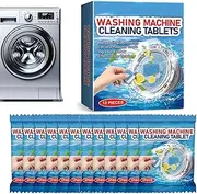 Washing Machine Cleaning Tablets, Tablets for Washing Machine, Eco-friendly Washer Machine Cleaner Tablets for Removing Odor, Laundry Machine Cleaner, 12 Tablets