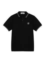 Stone Island Kids Stretch-cotton Polo Shirt (14 Years) - Black 14 years