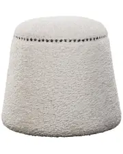 Uttermost Gumdrop White Ottoman