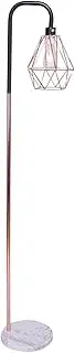 [Sarantino] Rose Gold Floor Lamp with Geometric Shade