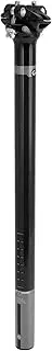 X AUTOHAUX Bike Seat Posts Shock Absorbing Bike Saddle Post Seat Tube Gloss Black Gray 1 Pc 25.4x400mm Carbon Fiber