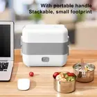 Stainless Steel Quick Heating Electric Lunch Box Mini Rice Cooker Portable