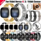 Stainless Steel Strap For Fitbit Versa 4 3 Sense Silicone Nylon Wrist Watch Ban