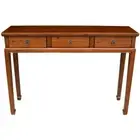 Chinese Brown 3 Drawer Console/Hall Table (37-138)