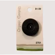 Organic Elements Brown Wood Button 1.25 Inch 32mm Dry Clean Only 1 Count