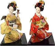 12" Japanese Folk Kimono Geisha Doll Maiko Doll Puppet Stand on Base for Decorative Home and Hotel Gifts Doll,#033,30cm/4198 (Color : #013, Size : 30cm)