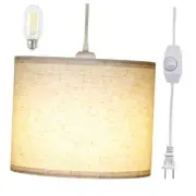 Plug in Pendant Light, Hanging Light with Plug in Cord 15Ft, On/Off Switch