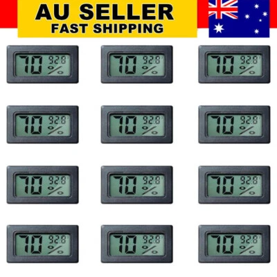 12x Mini Digital Electronic Temperature Humidity Meters Gauge Indoor Thermometer