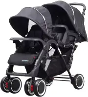 Mamakiddies Tandem Stroller Twin Pram New Born to Toddler
