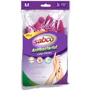 Sabco Antibacterial Gloves Medium 1 Pair