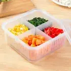 4 Grids Food Fruit Storage Box Compartment Refrigerator Freezer OrganizeYY