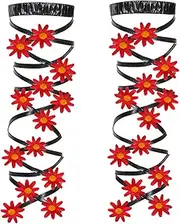 [Lmyit] Butterfly Leg Wraps - Women Non-Slip Cross Leg Wrap Flower | Adjustable Thigh Garter Gothic Exotic Apparel Costumes Accessories for Travel Halloween Party Dress up Cosplay