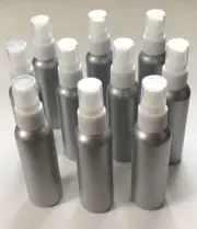 Silver PET Plastic Bottle. 2 oz With Mist Sprayer. Wholesale Lot 500 Free Ship