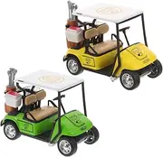 MOBUTOFU 2pcs Cart Model Toy 1:36 Scale Miniature Golf Buggy Ornament for Home Decorations