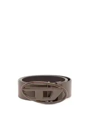 [Diesel] Diesel - 4cm Leather belt with matte buckle - Belts - Unisex - Brown 85 Brown