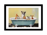 Animal Bathing Tub Modern Art Framed Art Framed print Art Poster